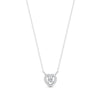 0.17 Ct Round Cut Moissanite Women's Heart Necklace Pendant 14K Gold Plated