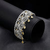 Silver Teardrop Gemstone Statement Bracelet