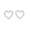 1/2 Ct Round Cut Moissanite Heart Stud Earrings in 14K Gold Plated