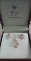 Rosé Heart Drop Pendant Set