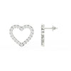 1/2 Ct Round Cut Moissanite Heart Stud Earrings in 14K Gold Plated