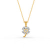 3.21 Ct Heart Cut Moissanite Women's Heart Necklace Pendant 14K Gold Plated