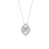 0.56 Ct Round Cut Moissanite Women's Cluster Necklace Pendant 14K Gold Plated