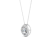 0.56 Ct Round Cut Moissanite Women's Cluster Necklace Pendant 14K Gold Plated