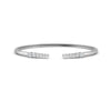 0.15 Ct Round Cut Natural Moissanite Women's Bangle Bracelets 14K Gold Plated