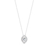 0.56 Ct Round Cut Moissanite Women's Cluster Necklace Pendant 14K Gold Plated