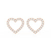 1/2 Ct Round Cut Moissanite Heart Stud Earrings in 14K Gold Plated