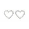 1/2 Ct Round Cut Moissanite Heart Stud Earrings in 14K Gold Plated