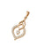 Elegant Heart Diamond Pendant in 92.5 Rose Gold