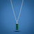 Men’s Silver Chain with Emerald Pendant
