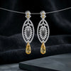Luxury Diamond Yellow Teardrop Drop Earrings