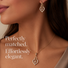 Rosé Heart Drop Pendant Set
