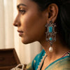 Victorian Turquoise & Pearl Drop Earrings