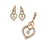 Rosé Heart Drop Pendant Set