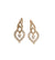 Silver Geometric Heart Drop Earrings