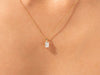Emerald Cut Moissanite Solitaire Pendant 14K Gold Plated