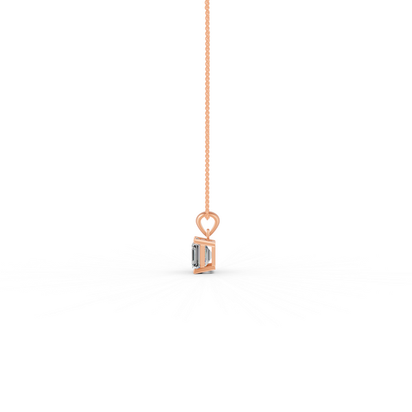 Asscher Cut Moissanite Solitaire Pendant in 14K Gold Plated