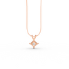 Princess Cut Moissanite Solitaire Pendant 14K Gold Plated