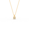 Asscher Cut Moissanite Solitaire Pendant in 14K Gold Plated