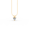 Heart Cut Moissanite Solitaire Pendant 14K Gold Plated