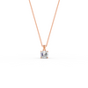 Asscher Cut Moissanite Solitaire Pendant in 14K Gold Plated