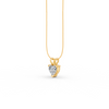 Heart Cut Moissanite Solitaire Pendant 14K Gold Plated
