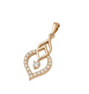 Elegant Heart Diamond Pendant in 92.5 Rose Gold